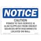 Signmission OSHA Sign, 7" H, Rigid Plastic, Caution Power To This Service Is Also Supplied Sign, Landscape OS-NS-P-710-L-10498 - alternate 1